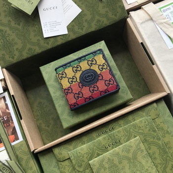 Replica New Replica Men Gucci 657572 GG Multicolor Wallet Leather Trim