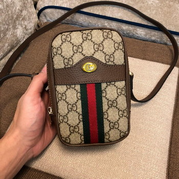 Replica Cheap Replica Gucci 546595 Ophidia Phone Shoulder Bag GG Supreme