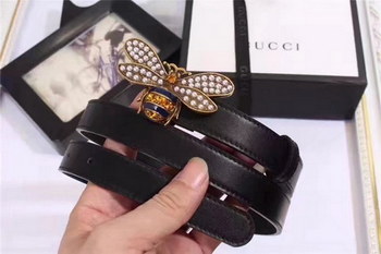 Replica Gucci Bee Women Belt With Diamonds