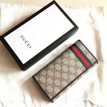 Replica Original Quaility Gucci 212186 GG Supreme Men Wallet Coffee