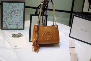 Replica Gucci 387043 Soho Leather Shoulder Bags Yellow