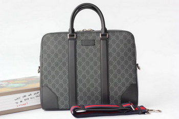 Replica Replica 474135 Gucci Men Grey Briefcase