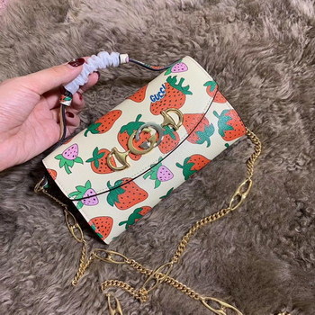 Replica Best Price Gucci 564718 Zumi Strawberry Print Mini Bag
