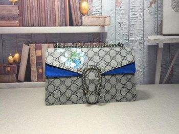 Replica Gucci 400249 Dionysus Small GG Blooms Print Shoulder Bag Blue