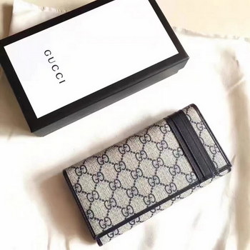 Replica Original Quaility Gucci 212186 GG Supreme Men Wallet Grey