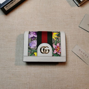 Replica Replica Gucci Card Case Wallet White 523155