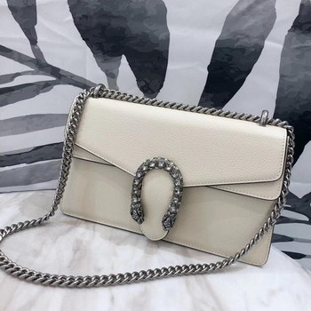 Replica Replica Gucci 400249 Dionysus Small Shoulder Bag White Leather