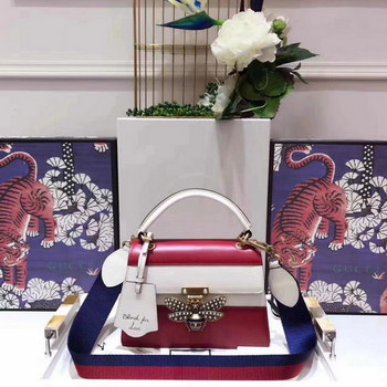 Replica Gucci 476541 Queen Margaret Small Top Handle Bag White