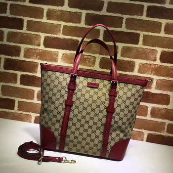 Replica Original Gucci 387602 GG Supreme Women Tote Bag Red