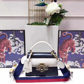 Replica Gucci 476541 Queen Margaret Small Top Handle Bag Black