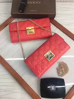 Replica Gucci 453506 Padlock Continental Wallet Red
