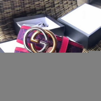 Replica Cheap Replica Gucci Women Leather Belt Width 35cm With Silver Gold Buckle 063