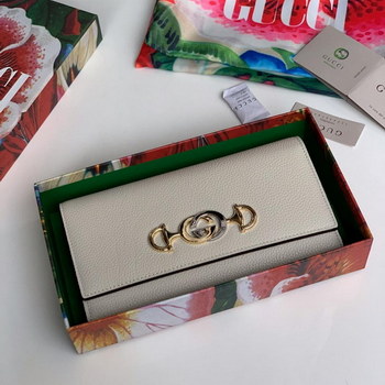 Replica Replica Gucci 573612 Zumi Grainy Leather Continental Wallet White