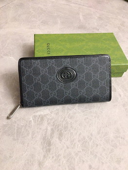 Replica Cheap Gucci Men and Womens Long Wallet Black 673003