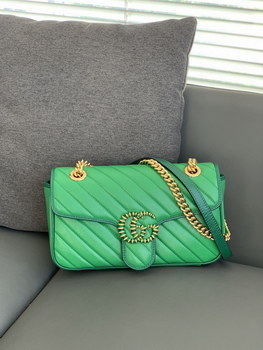 Replica Replica Gucci 443497 GG Marmont Small Shoulder Bag Green