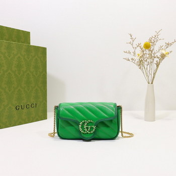 Replica New Replica Gucci Marmont Super Mini Bag Green
