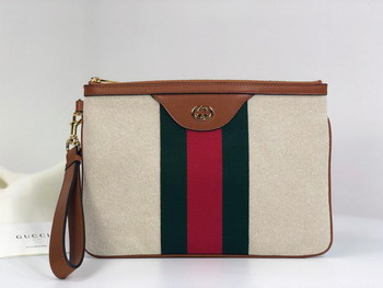 Replica New Replica Gucci 576053 Women Vintage Canvas Pouch