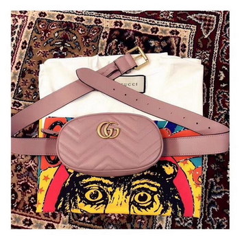 Replica Replica Gucci 476434 GG Marmont Matelasse Leather Belt Bag