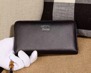Replica 2017 New Gucci 53086 1 Men Leather Wallet Black