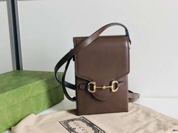 Replica Replica Gucci 625615 Horsebit 1955 Mini Bag Brown Leather