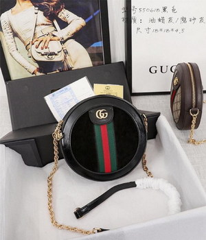 Replica Perfect Replica Gucci 550618 Women Ophidia Mini GG Round Shoulder Bag Black