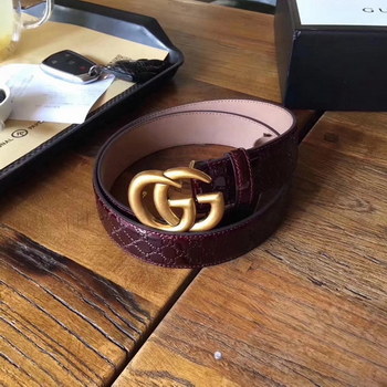 Replica Gucci Women Belt 027 With Gold Buckle