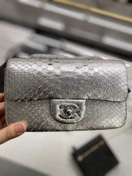 Replica 2022 New Python Chanel Classics Falp Shoulder Bag 20cm and 25cm 014