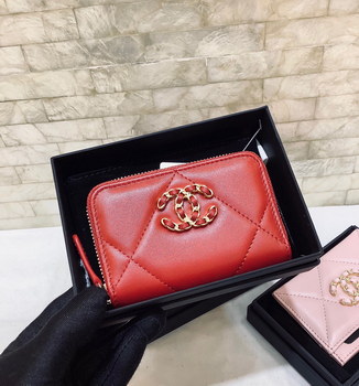 Replica Replica Chanel 19 Chanel Short Wallet Dark Red
