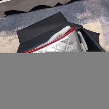 Replica Fake Chanel Gabrielle Small Hobo Bag Denim Calfskin Gold Tone Metal Blue and Sivler