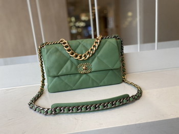 Replica 2021 Classic Chanel 19 Flap Bag 30cm Goatskin in Avocado Price Online Replica