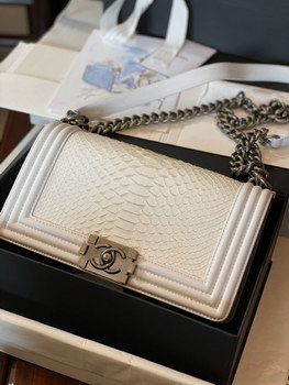 Replica Replica Boy Chanel Bag South African Python Skin with Imported Sheepskin 004