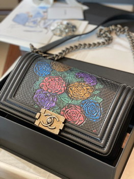 Replica Replica Boy Chanel Bag South African Python Skin with Imported Sheepskin 014