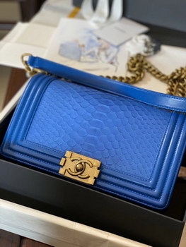 Replica Replica Boy Chanel Bag South African Python Skin with Imported Sheepskin 007