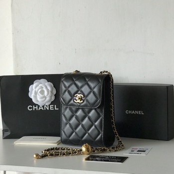Replica Replica Chanel Small Phone Bag Black