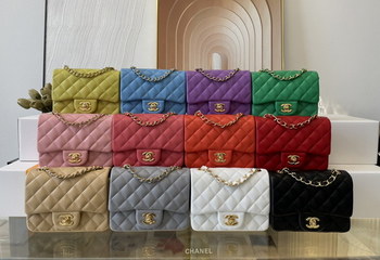 Replica Replica Chanel Clasica Flap Mini Chain Shoulder Bag 17cm Quilted Lambskin With Gold 12 Colors