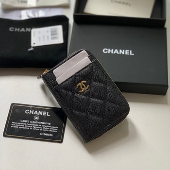 Replica Replica Chanel AP1650 Caviar Leather Coin Wallet Black