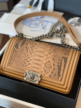 Replica Replica Boy Chanel Bag South African Python Skin with Imported Sheepskin 003