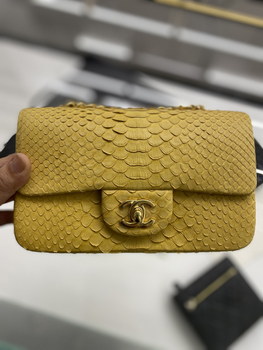 Replica 2022 New Python Chanel Classics Falp Shoulder Bag 20cm and 25cm 021