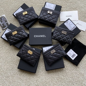 Replica Replica Chanel A84431 Small Card Holder Wallet Black