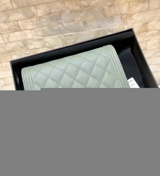 Replica Replica Chanel A84433 BOY CHANEL Clutch with Chain Grained Calfskin Green