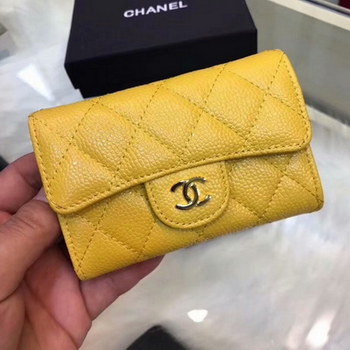 Replica Cheap Chanel CF Card Small Bag Caviar Quilted Genuine Leather Yellow Gold Hardware