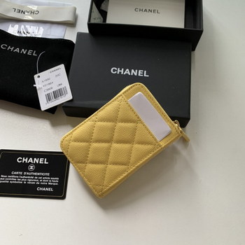 Replica Replica Chanel AP1650 Caviar Leather Coin Wallet Yellow