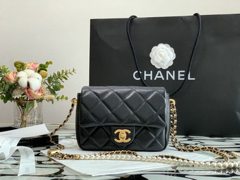 Replica Best Selling Chanel Lambskin Quilted Mini My Perfect Flap Bag Black Knock off Stylish