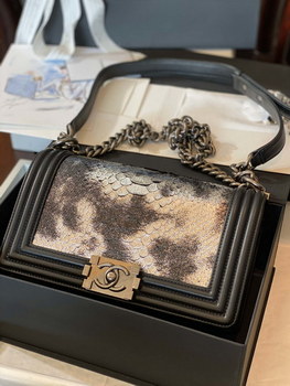 Replica Replica Boy Chanel Bag South African Python Skin with Imported Sheepskin 015