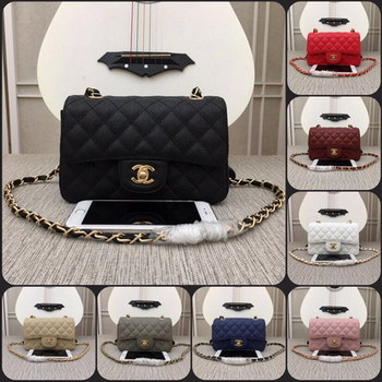 Replica Replica Chanel Classics Handbag Grained Calfskin Gold Tone Metal 8 Colors