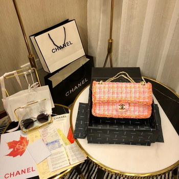 Replica Replica Chanel Mini Flap Bag Tweed Silver Tone Metal White 26cm