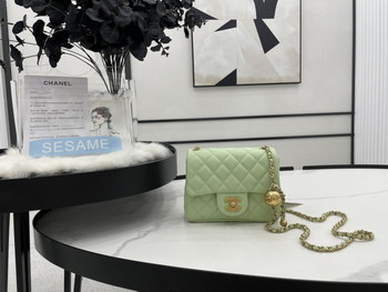 Replica Fake Chanel Mini Flap Bag Denim Gold Tone Metal Green AS1786 Best Gift