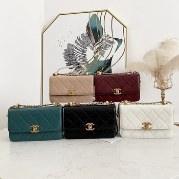 Replica Shop Chanel Chanel Mini Flap Bag Lambskin Gold Metal AS2615 Copy