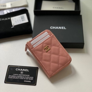 Replica Replica Chanel AP1650 Caviar Leather Coin Wallet Pink