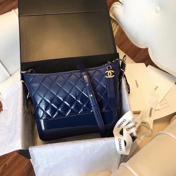 Replica Chanel Gabrielle Large Hobo Bag Denim Calfskin Silver Tone Gold Tone Metal Gradual Blue